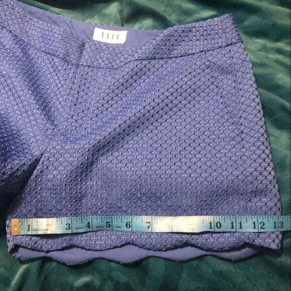 Elle scalloped hem blue shorts size 10 - Picture 11 of 12